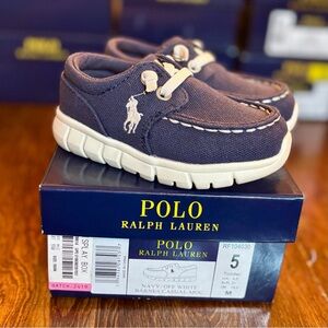 Polo Ralph Lauren Navy and White Barnes Casual Moc